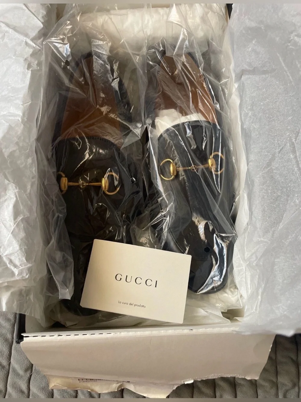 Gucci Calfskin Horsebit Mens Jordaan Loafers